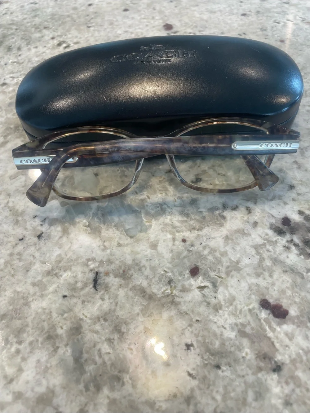 Coach Light Tortoiseshell Eyeglasses with Black Case